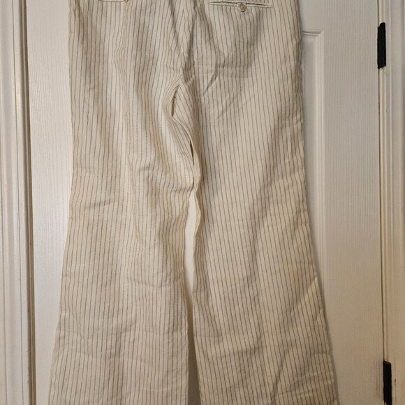 Banana Republic Wide Leg Pinstripe Pants Size 14 - Picture 2 of 7